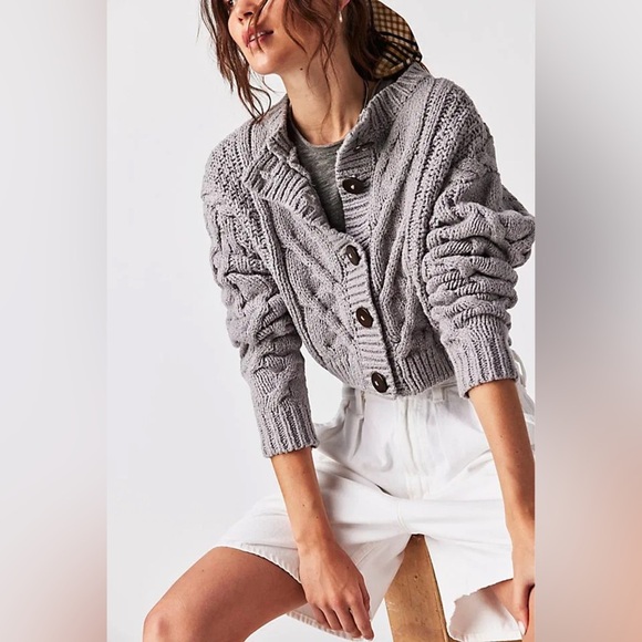 Free people Bonfire Cable Knit Cardi - Picture 3 of 7